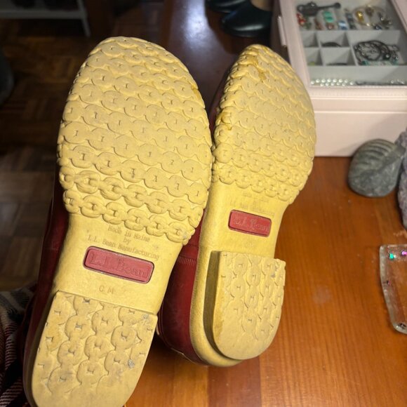 Limited Edition Red Leather LL Bean Boots Size 7 Womens - Picture 4 of 7